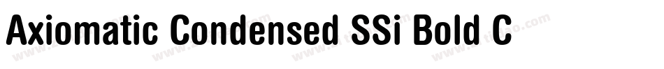 Axiomatic Condensed SSi Bold Condensed字体转换